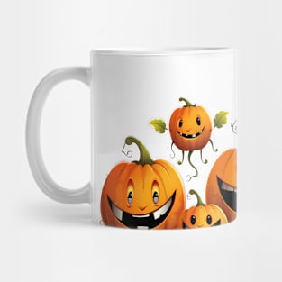 Spooky Halloween Pumpkin Family Mug